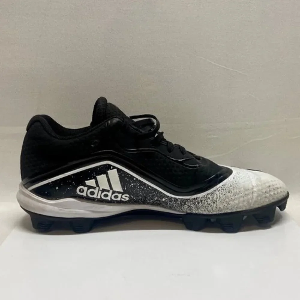 Adidas Icon Bounce Cleats Mens 7 Women 5.5 Black White Baseball Cleat SPG 753001